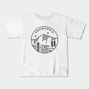 Snowdonia National Park Emblem - White Kids T-Shirt